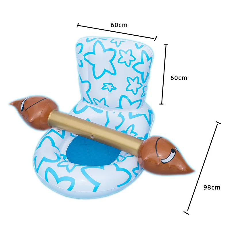 

Summer Pool Floats Inflatable Pair of Bumper Floating Bed Inflatable Toilet Floating Row Adult Water Floating Chair Swimming Toy