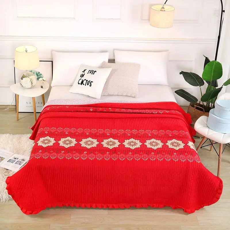 Большое красное одеяло покрывало для кровати дешевое теплое мягкое