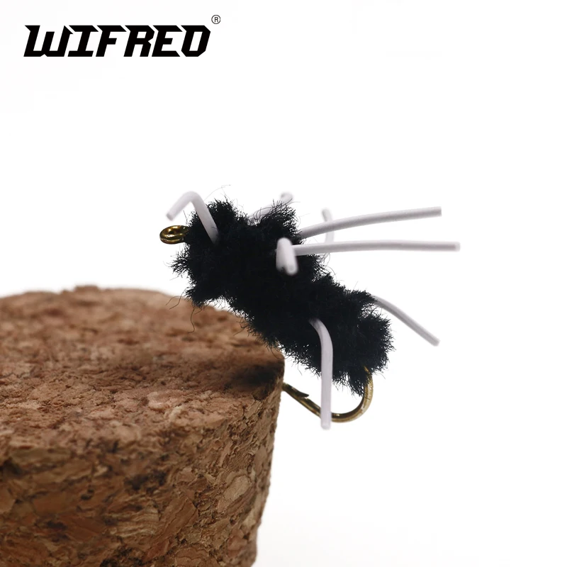 Wifreo 10 шт. #10 каменная Нимфа для нахлыста черный пояс жук форель рыболовная