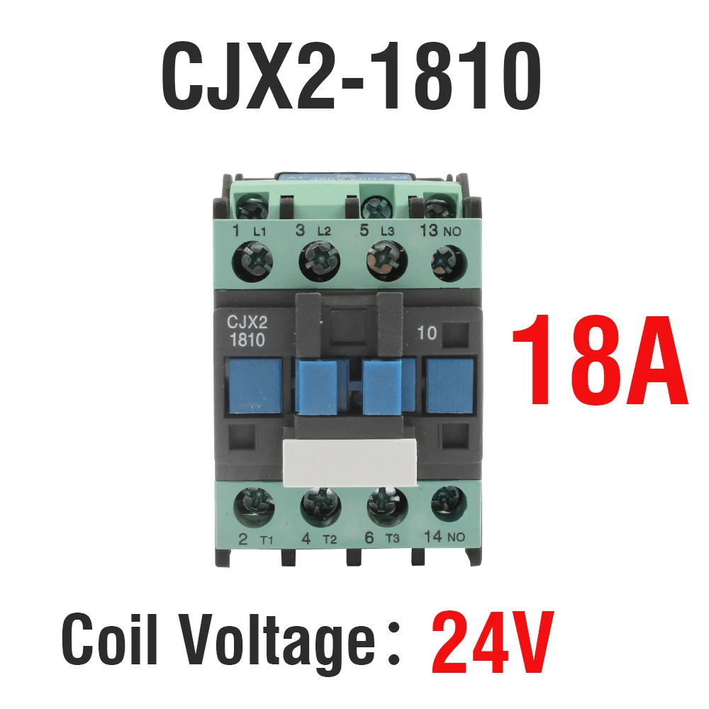 1810-24V CJX2-1210 1810 0910 2510 LC1 контактор переменного тока 110V ac 12A 50 Гц/60 Гц оригинальная lc1-D1210 12V 24V 36V 48V 110V 220V 380V - Цвет: 1810-24V