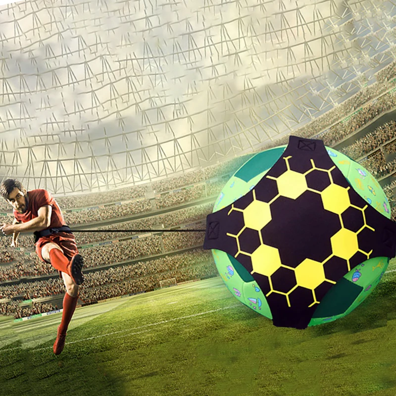 

Children Soccer Ball Juggle Bags Auxiliary Circling Belt Kids Football Training Equipment Kick Solo Soccer Trainer Football Kick