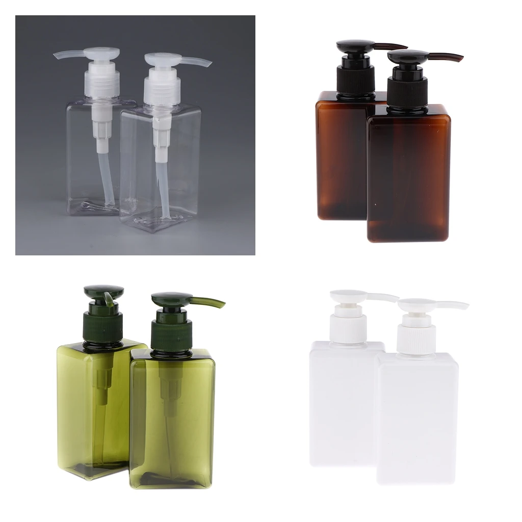 

2x 150ml Empty Plastic Bottle with Pump, Refillable Container for