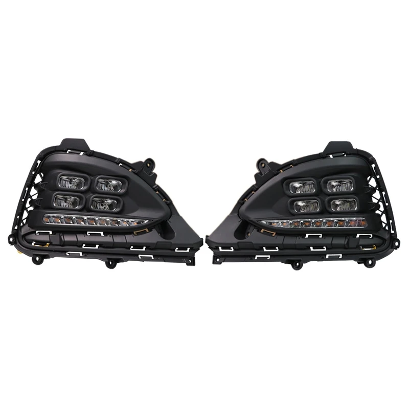 

Дневные ходовые огни для Hyundai I20, 2018 модифицированные специальные светодиодный ные дневные ходовые огни желтого цвета, 2 шт.