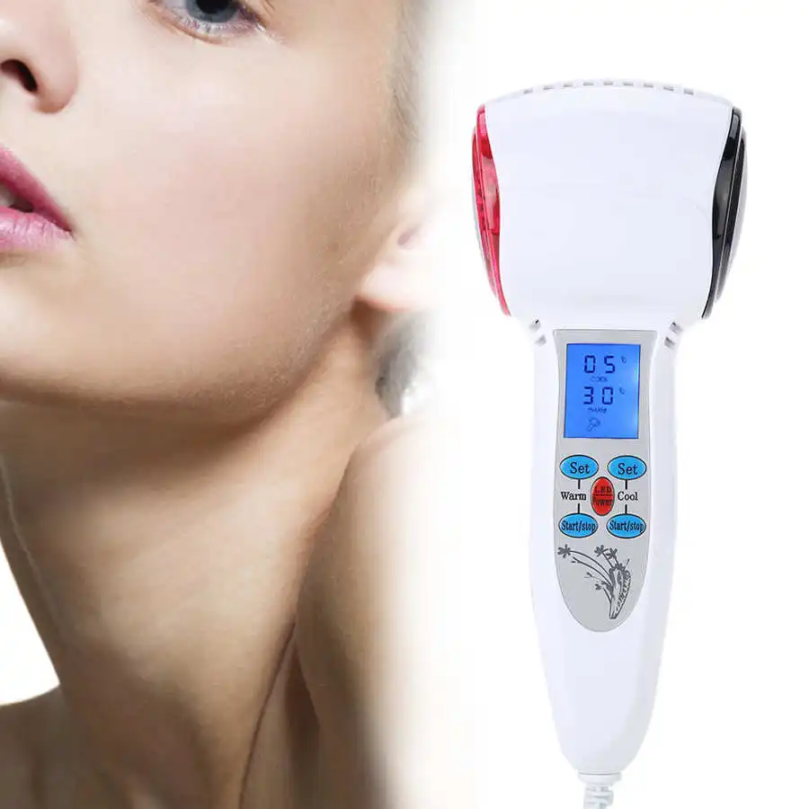 Горячий холодный молоток для ухода за лицом косметический массажер с красной