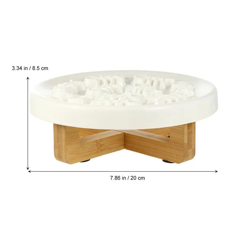 

1 Set Elevated Dog Slow Feeding Bowl with Raised Rack Ceramic Pet Feeder Dish