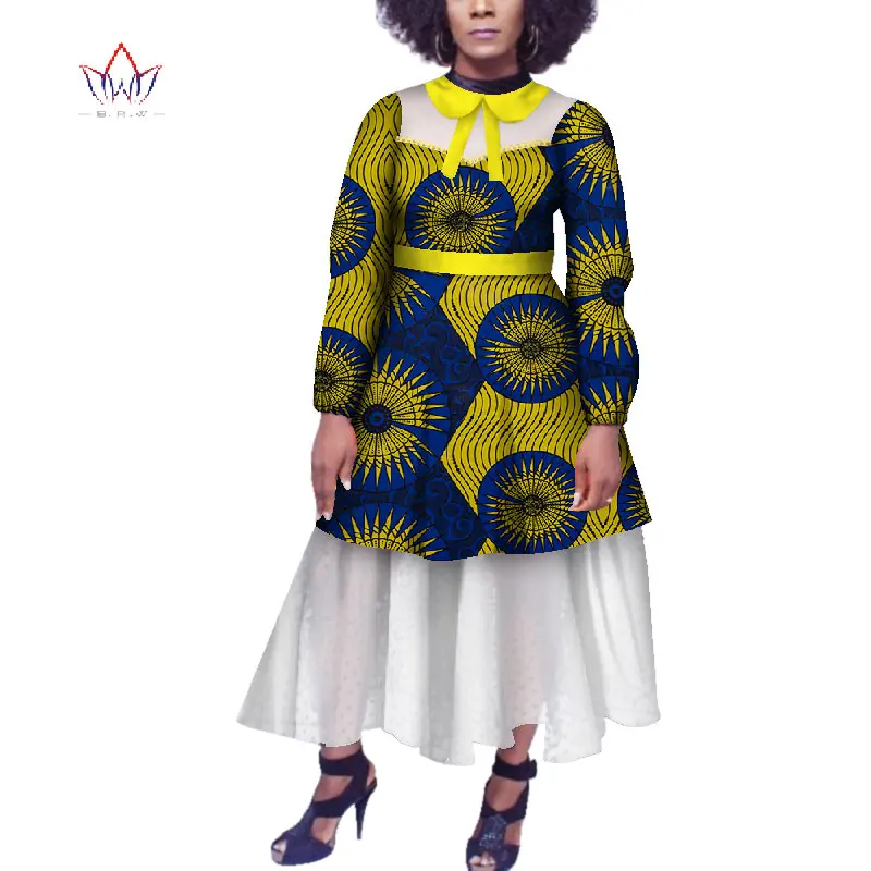

2020 Осенние новые модные платья afriac для Женщин Дашики пэчворк традиционная африканская одежда вечернее платье для женщин WY4055