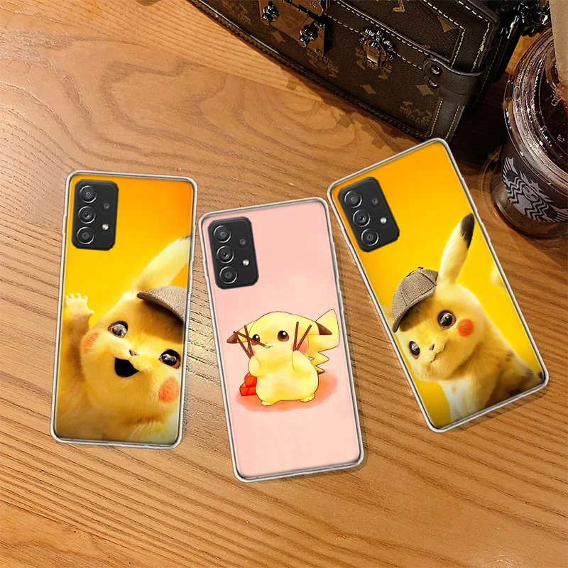 

Anime P-Pokemons-Pikachue Phone Case For Galaxy S20 FE S21 Ultra S10 Lite S9 Plus S8 S7Edge Coque Samsung J8 J6 J4 Cover
