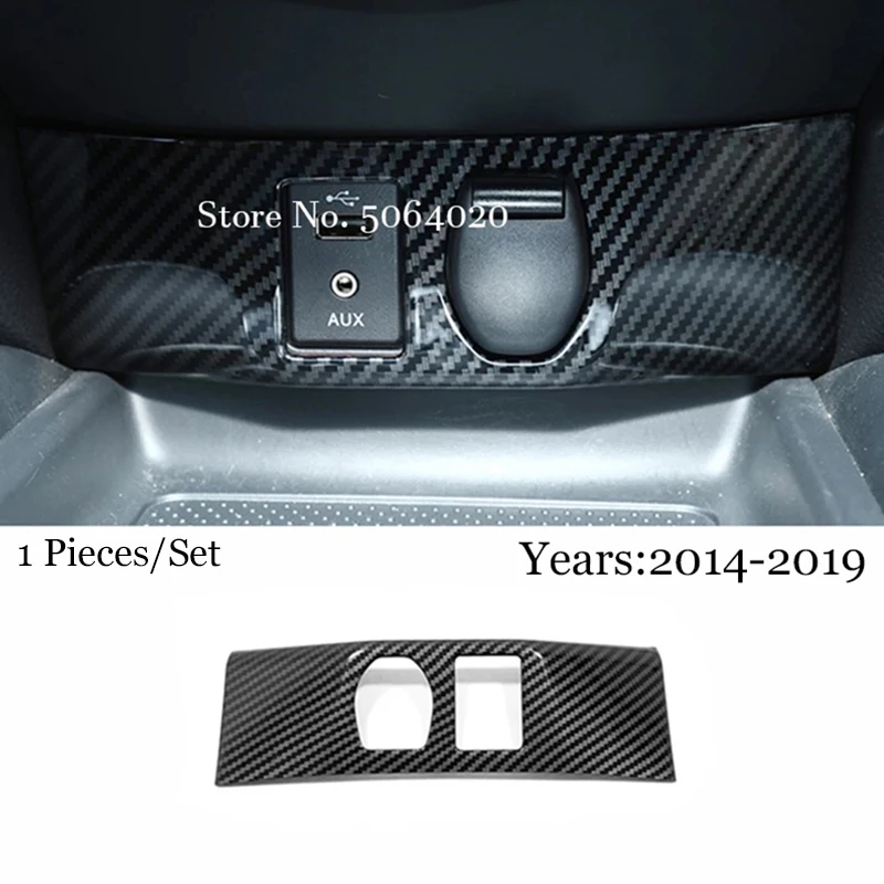 

LHD для Nissan Qashqai J11 Rogue Sport 2014-2019 ABS углеродное волокно автомобильный внутренний прикуриватель AUX USB крышка отделка Аксессуары