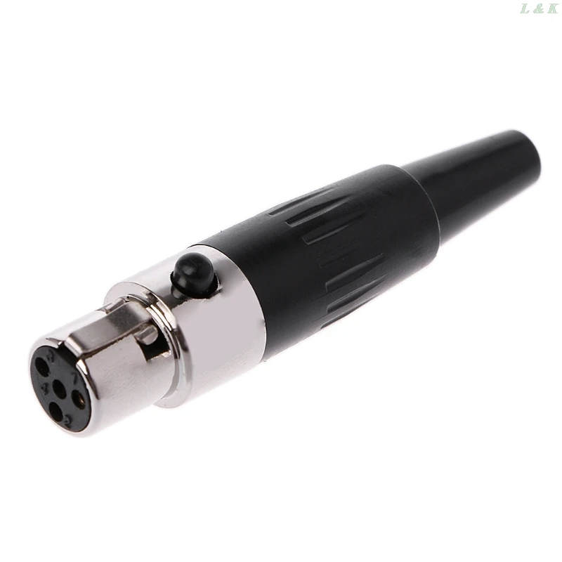 1 шт. высококачественный разъем Mini XLR 3 4 Pin гнездовой маленький аудиоразъем для