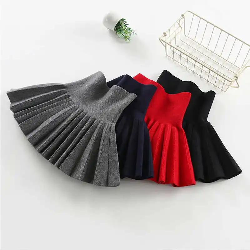 Детская юбка 2021 зимние теплые шерстяные хлопковые юбки для подростков школьные