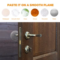 5pc safety shock absorber door handle bumpers mute door stoppers wall protection security pu waterable reusable wall protectors