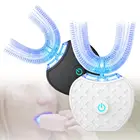 Ультразвуковая U-образная Интеллектуальная электрическая зубная щетка sonic, 360 градусов, 4 режима, таймер, сисветильник, зарядка от USB