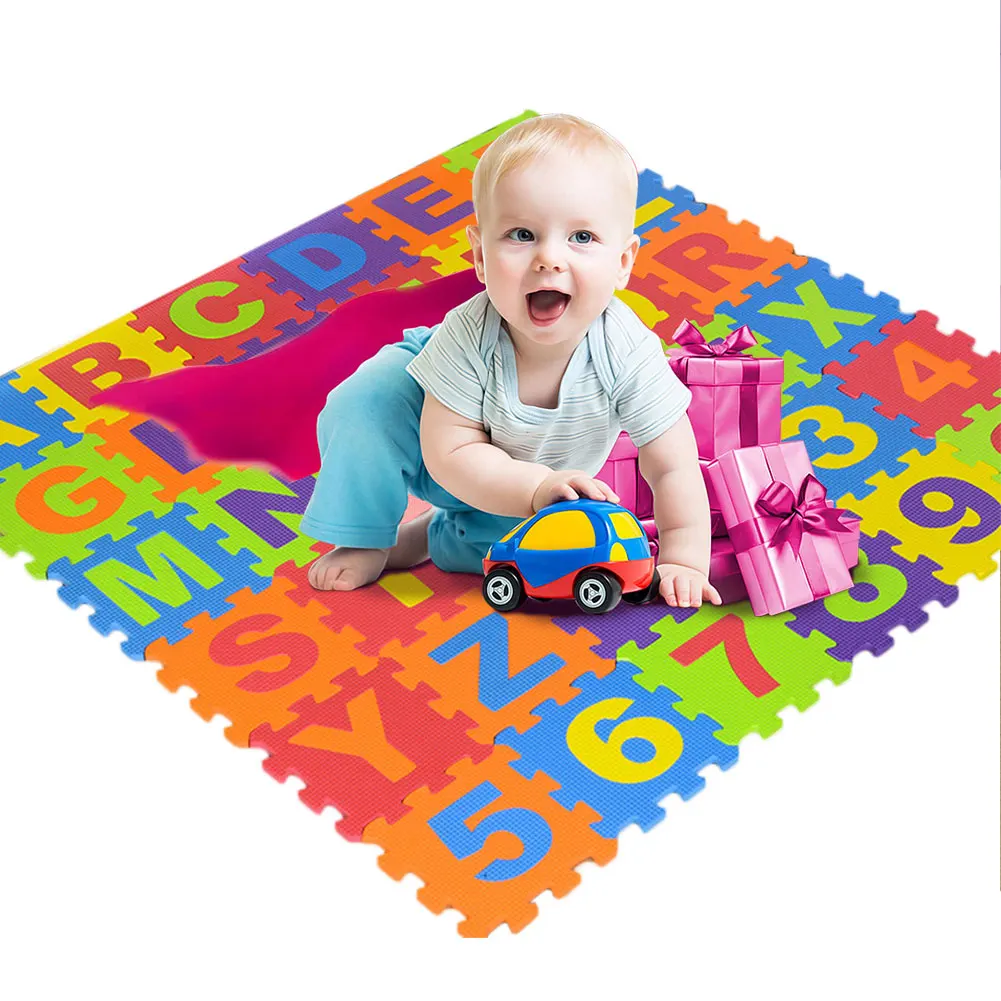 

36 шт. детский коврик-пазл, цифровые буквы, детские игрушки для детей, развивающий коврик из пены для ползания