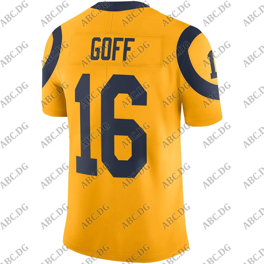 

Customized Stitch Jersey Men Women Kid Youth Los Angeles Jared Goff Gold Vapor Untouchable Color Rush Limited Player Jersey