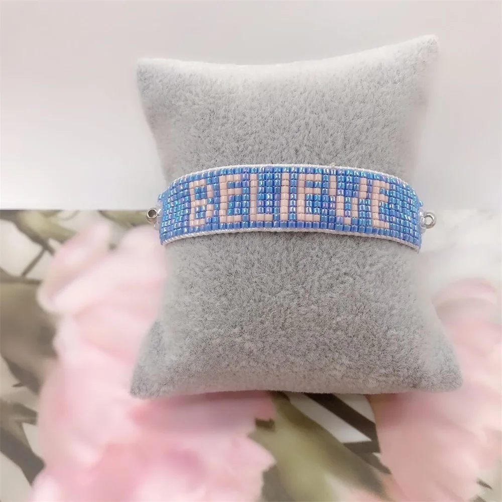 

ZHONGVI Miyuki Bracelets For Women Bohemia Multicolor Letter Bracelet Fashion lucky Jewelry Handmade Pulseras Gift Dropshipping