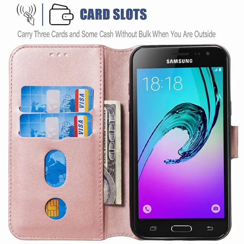 Легкий Чехол бумажник из искусственной кожи для Samsung Galaxy J3 2016 J310 чехол с магнитной