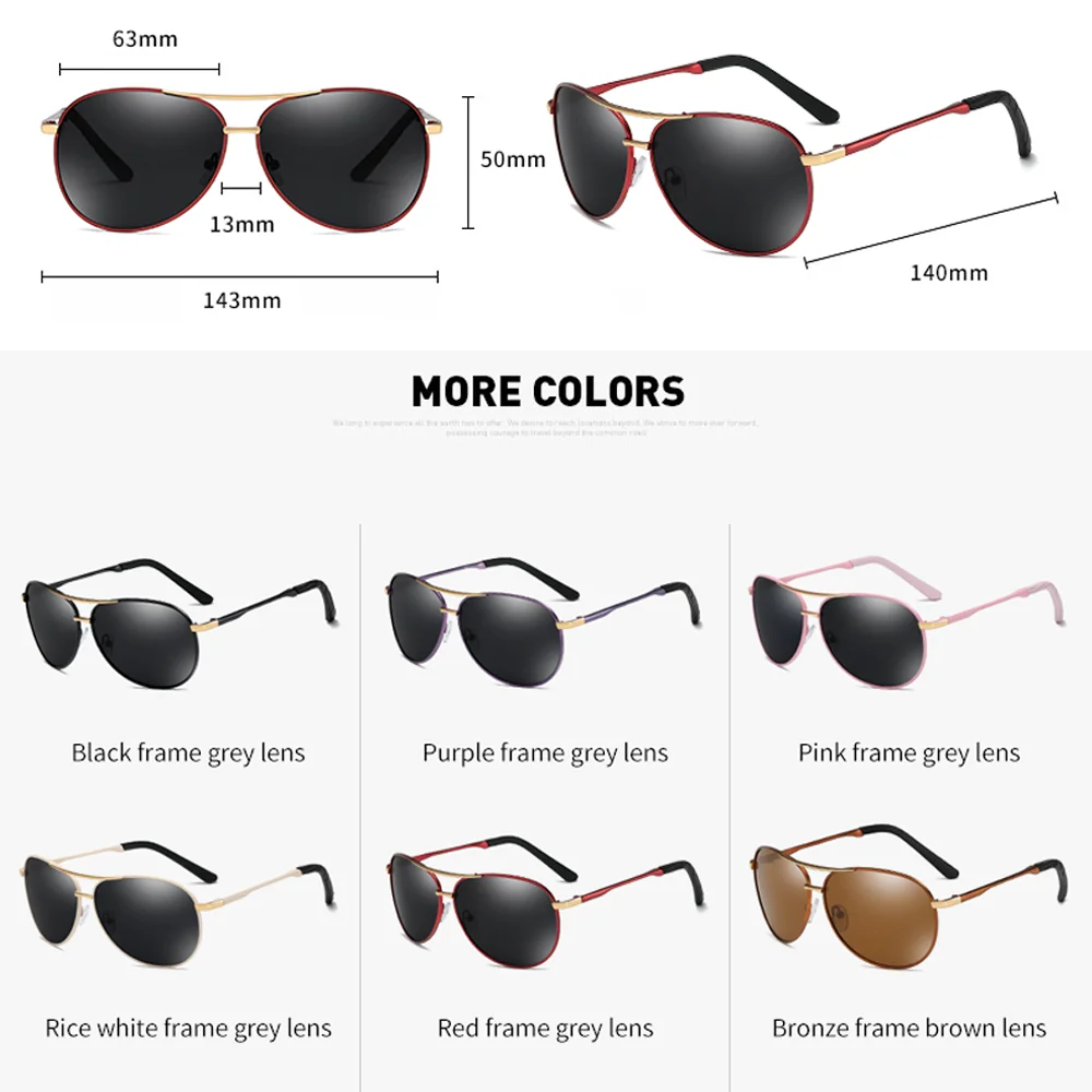 

Classic Pilot Polarized Sunglasses Men 2021 Vintage Metal Frame Driving Sunglass Polarized Sun Glasses Oculos de sol masculino