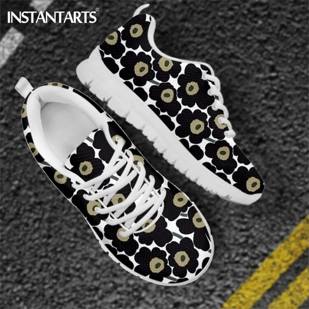 

INSTANTARTS/женские легкие кроссовки; Женская обувь в скандинавском стиле с цветочным принтом; Повседневная женская обувь из сетчатого материал...