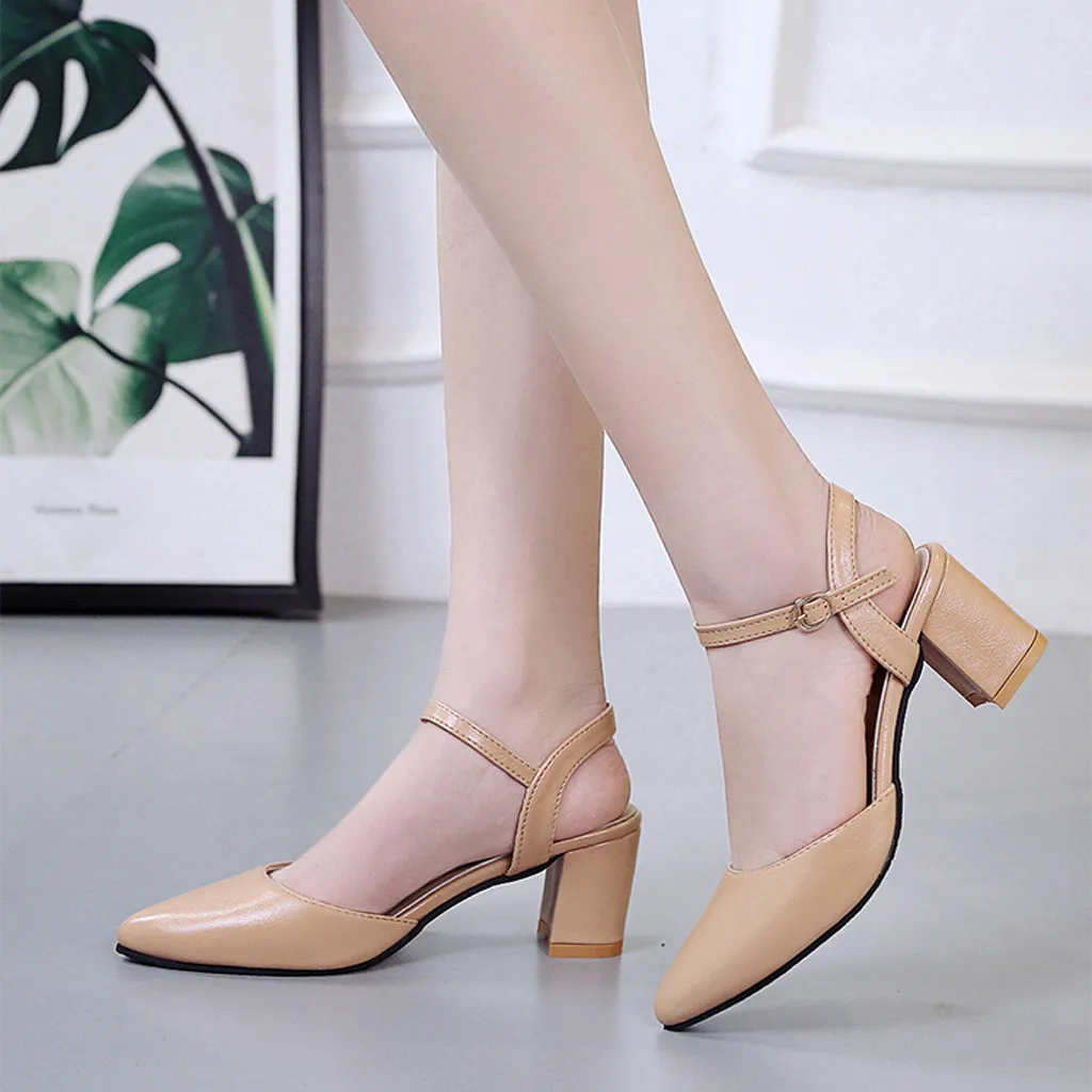 Женские кожаные сандалии с острым носком повседневная обувь для вечеринок