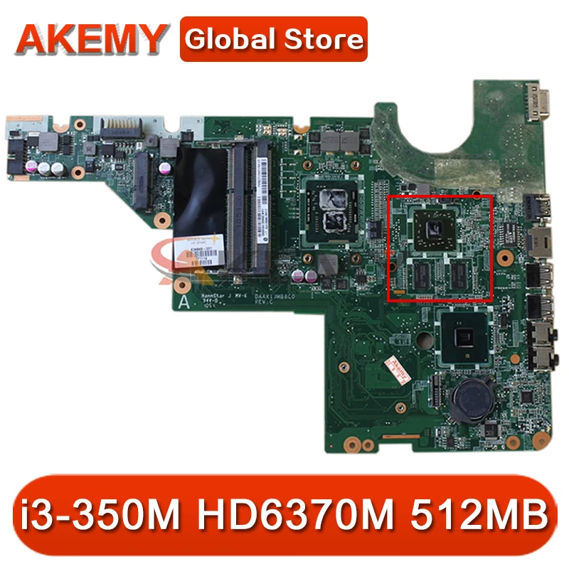 

Для HP G42 CQ42 CQ62 Материнская плата ноутбука DAAX1JMB6C0 634649-001 аккумулятор большой емкости с i3-350M Процессор HD6370M 512MB GPU DDR3 мб 100% тестирование