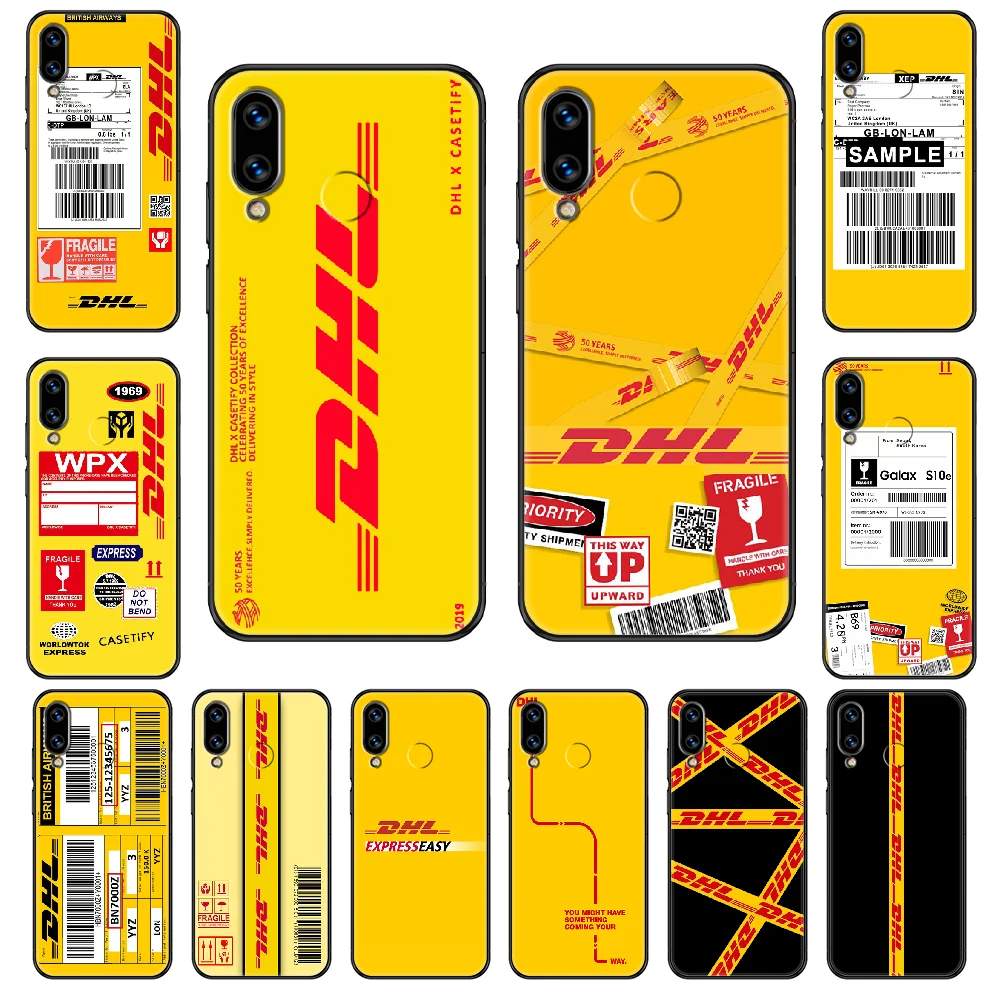 

DHL Express Phone case For Huawei Honor Mate 5 7 8 9 10 20 i A X Lite Pro black soft cover tpu prime pretty hoesjes trend