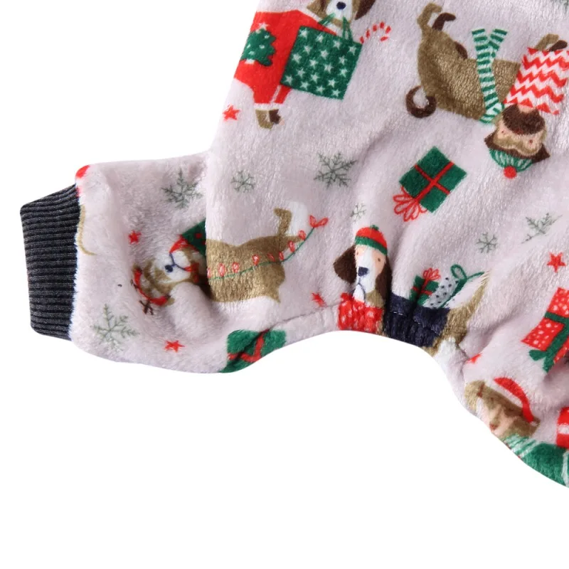 Рождественский комбинезон для домашних животных Забавный теплый костюм с