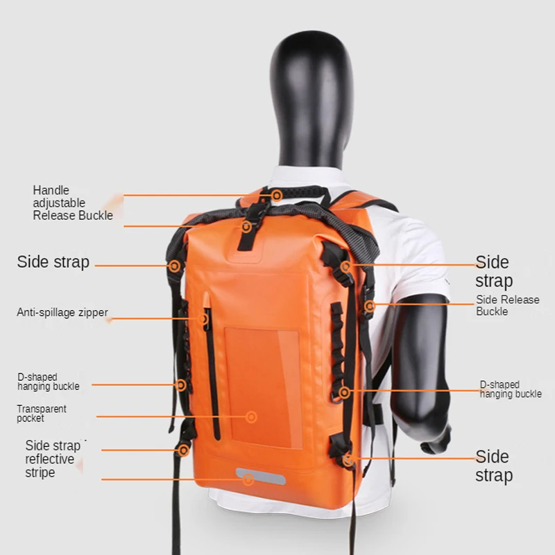 

RUOX Waterproof Rucksack Diving Swimming Wet and Dry Separation Travel Sea Outdoor Riding Mountain Climbing Picnic Applicable