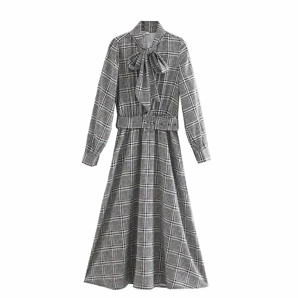 Новинка 2020 женское винтажное платье средней длины с v образным вырезом и принтом