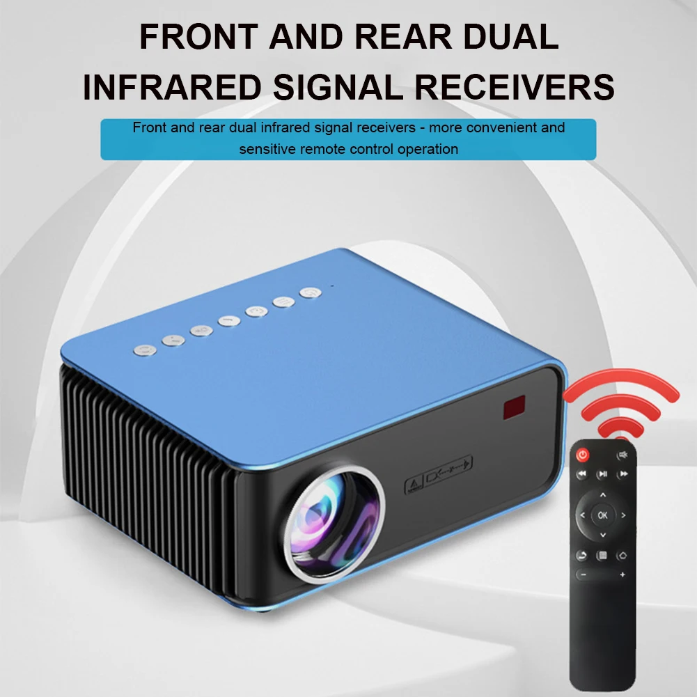 

Mini LCD Projector With 1024*600P Resolution Portable 4500 Lumen HD Theater Media Player With Hi-Fi Speaker Keystone Correction