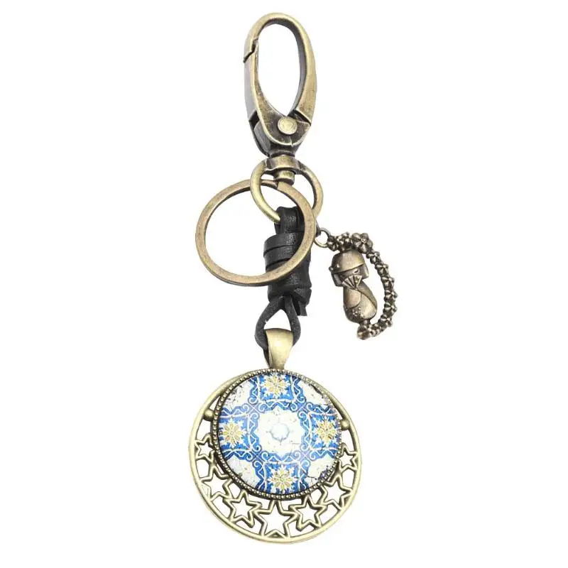 Горячая продажа брелок Классический нежная текстура Звезда полый Мандала Цветок