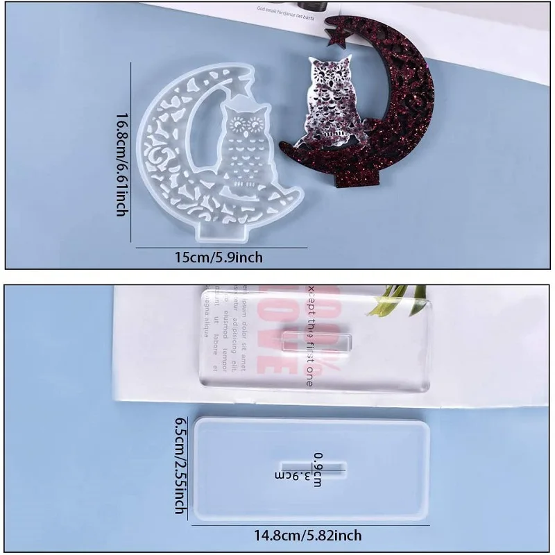 DIY Полумесяца Сова Форма для литья под давлением висячий силиконовые формы