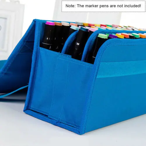 Чехол для хранения маркеров и ручек с 80 отделениями портативный чехол переноски