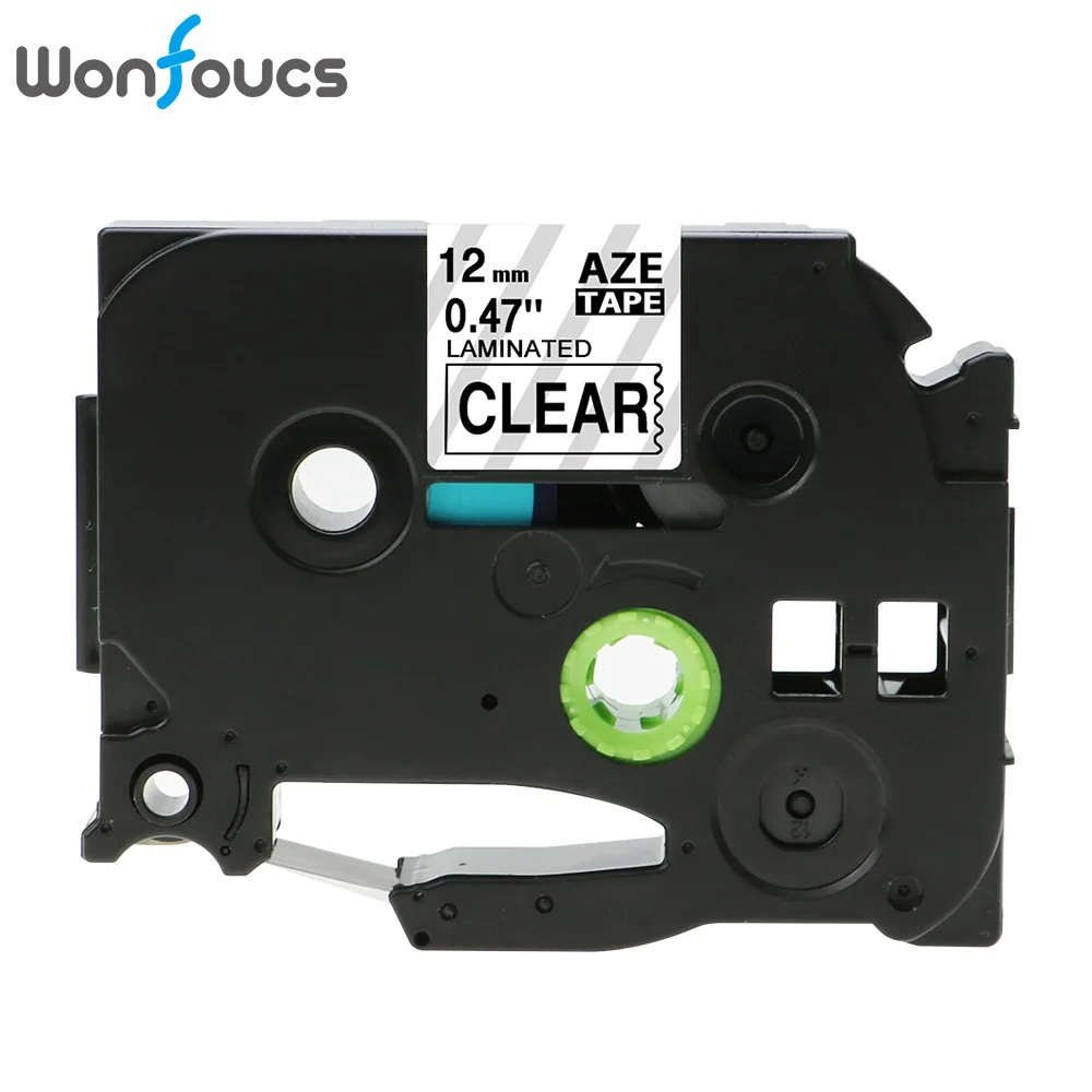 Black on Clear Wonfoucs совместимый TZe231 Brother tze ленты tz231 tze-231 tz131 для P-сенсорный принтер PT-D210 12 мм ленты с лейблом этикетки кассеты - Цвет: Black on Clear