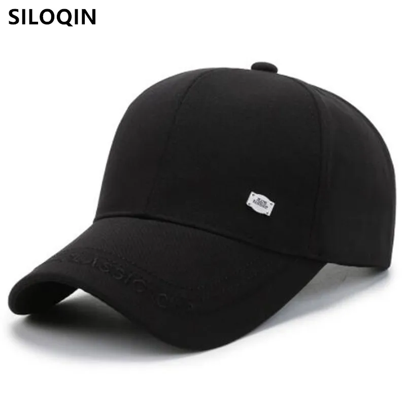 

SILOQIN 2022 NEW Spring Autumn Men's All-match Washed Cotton Baseball Caps Adjustable Size Snapback Hat Bone Casual Sports Cap