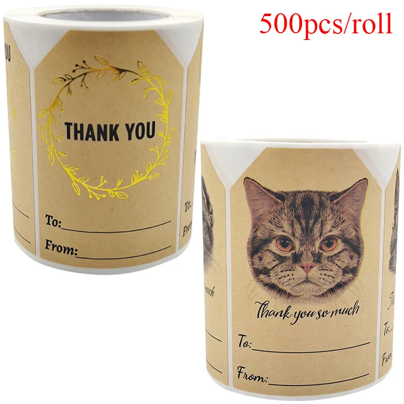 

200pcs/roll Thank You Stickers Seal Labels Scrapbooking For Thank Gifts Stationery Sticker
