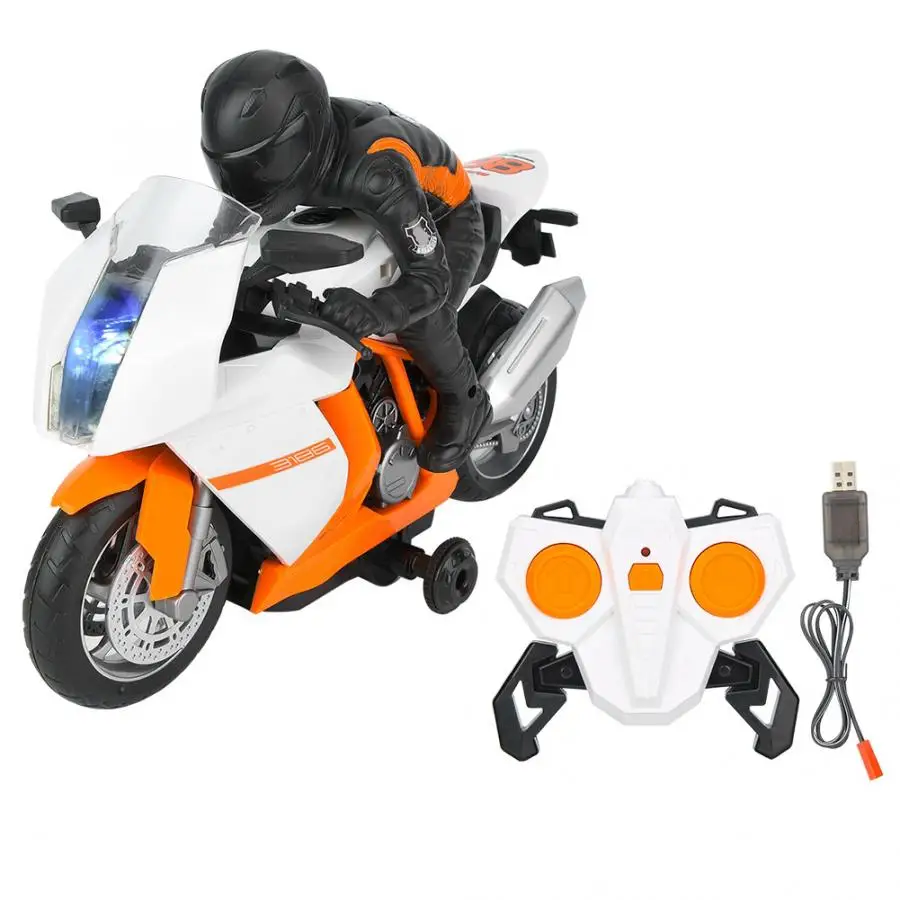 Многофункциональный мотоцикл rc с крутым светом Звук высокая скорость гонки Электрический мини-мотоцикл детская игрушка модель для детей подарок