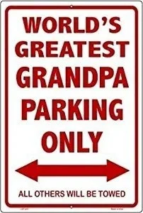 

Losea Worlds Greatest Grandpa Metal Tin Sign for Wall Decor (20*30cm)