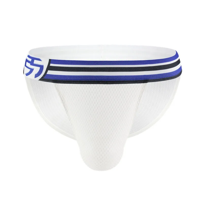 6PCS Men Underwear Sexy High Fork Low Waist Briefs Breathable Mens Slip Cueca Male Panties Wide Belt Underpants Briefs