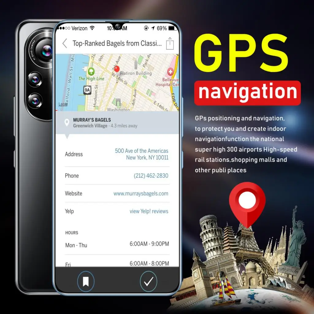 

Nova8 Pro Smartphone Android 6.8-inch Hd+ Screen Mobile Phones High-end Back Cover Front Rear Camera 16+512gb Cell Phone