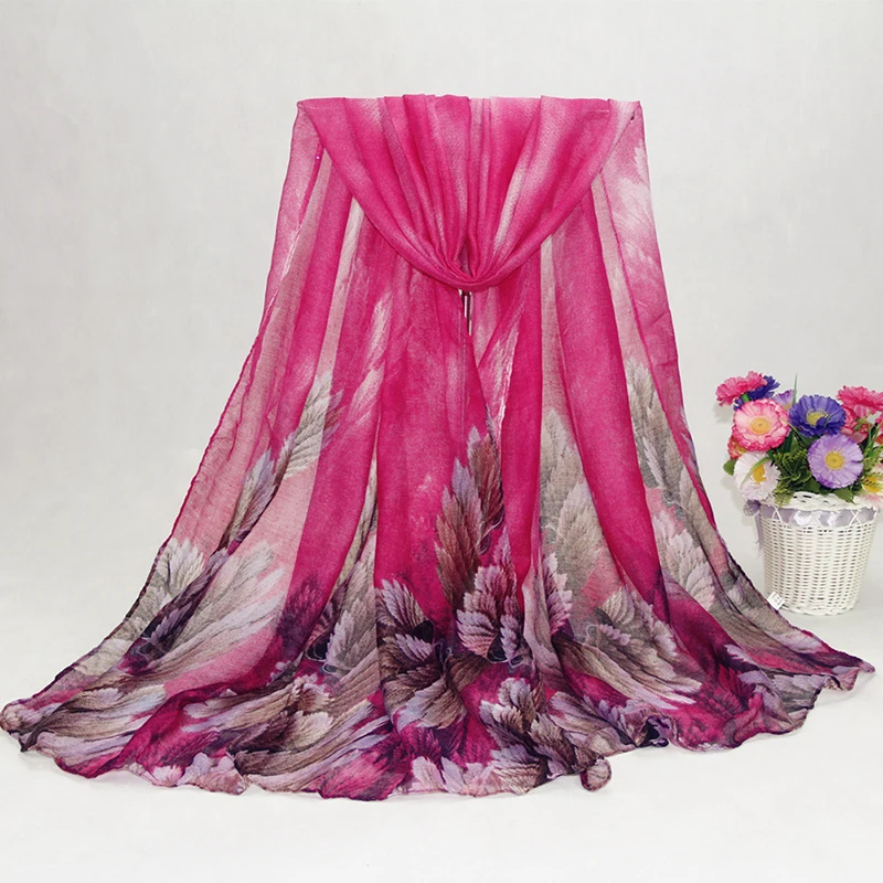 Модный женский мягкий хлопковый удобный длинный шарф 1 шт. шаль вуаль в горошек