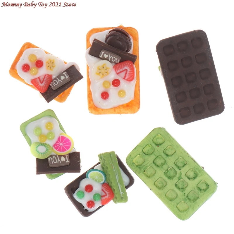 

Миниатюрные аксессуары для кукольного домика 1/12, миниатюрная модель шоколадного сыра, десерта, пирожных, модель для украшения кукольного д...