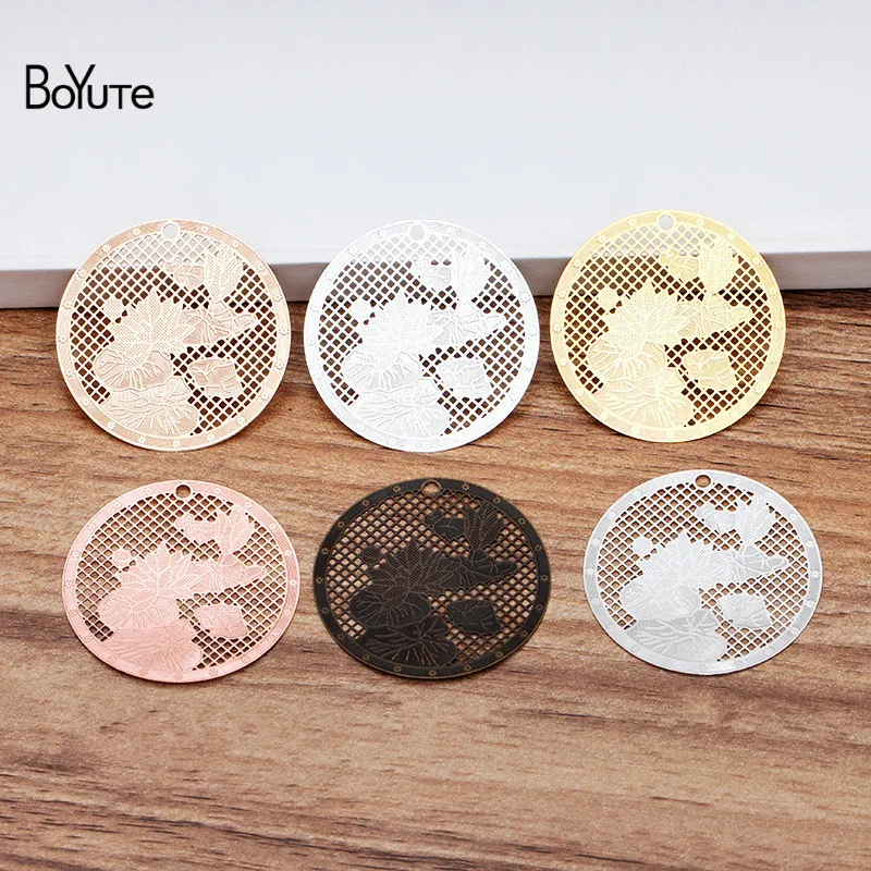 

BoYuTe (10 шт./лот) 75*39,5*0,2 мм большой металлический латунный филигранный лист корродированные листы Diy ручной работы аксессуары для ювелирных из...