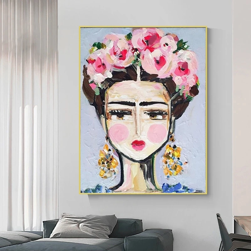 

Woman Portrait Impressionist Canvas Painting Modern Abstract Girl Posters and Prints Cuadros Wall Art Pictures for Home Decor
