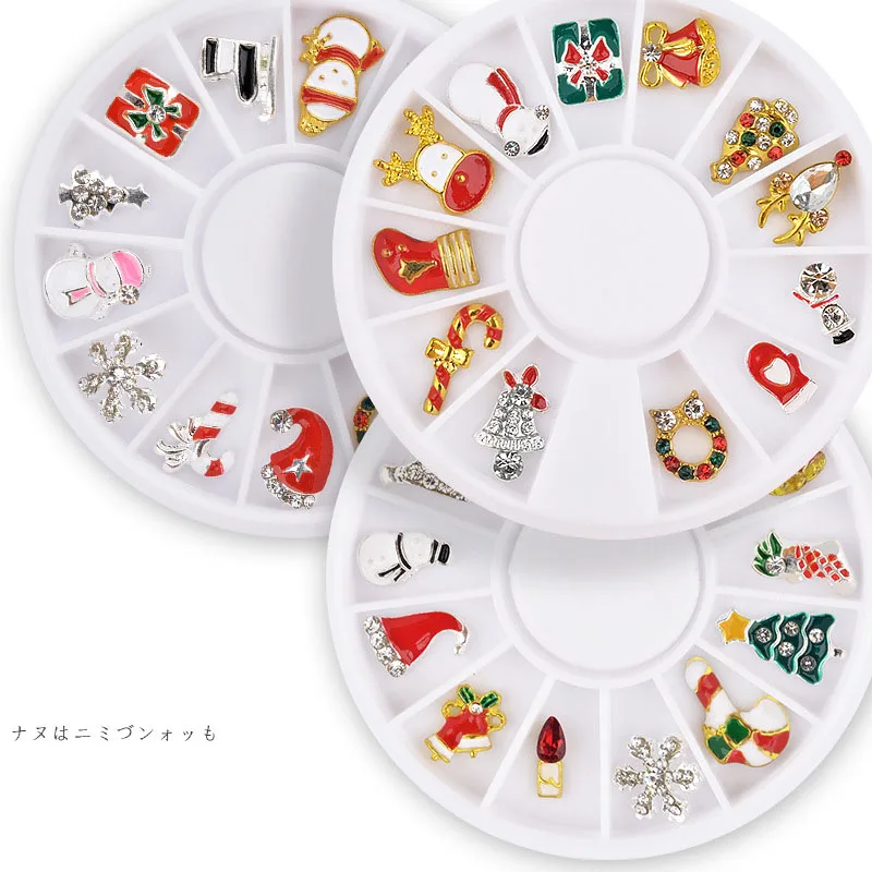 Новый 12 сетки/коробка сплав украшения для маникюра ногтей проигрыватель с