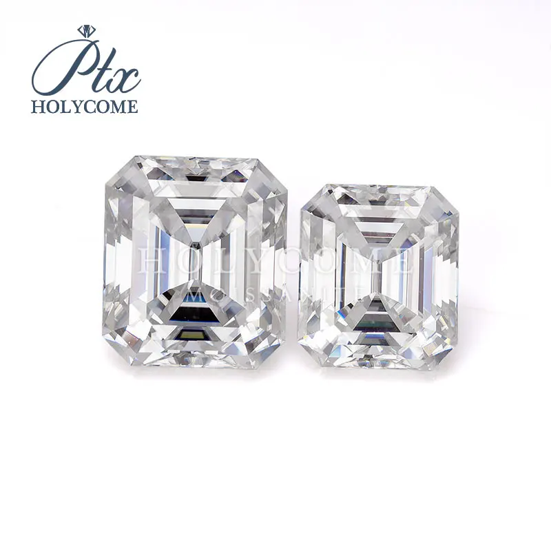 

6.5X8.5mm D VVS1 2020 hot sale merald cut loose moissanite gemstone supplier factory direct sale free carving