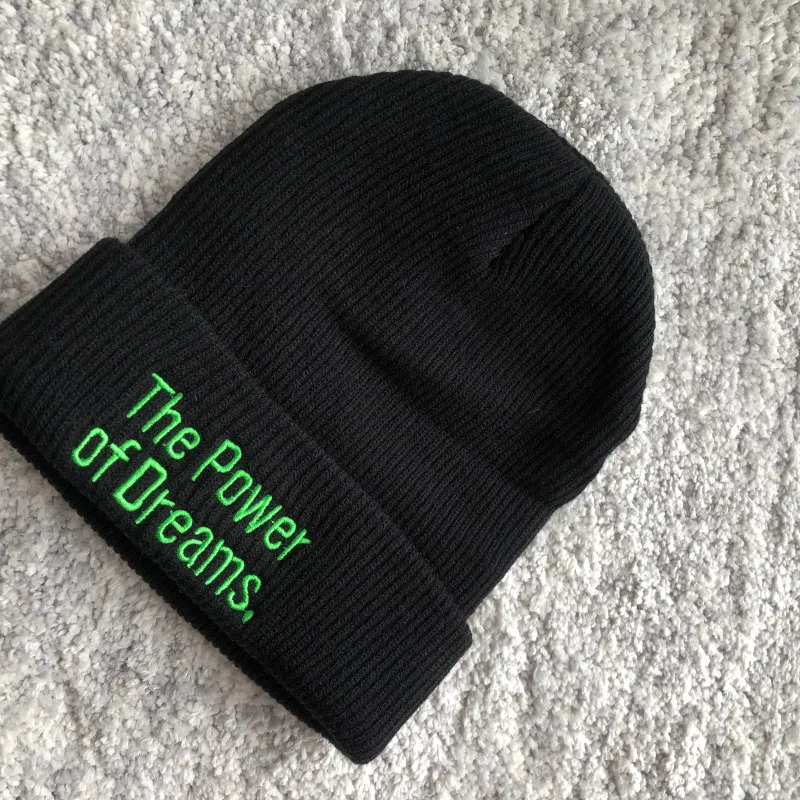 

Winter Dream Embroidery Knitted Hats for Women Men's Solid Brand Beanies Hip-hop Caps Soft Skullies Streetwear Warm Bonnet Bone