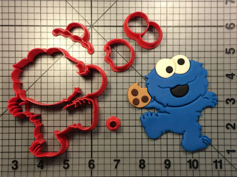 Улица Сезам детский Монстр Элмо Оскар тело большая птица 3D печать печенья набор