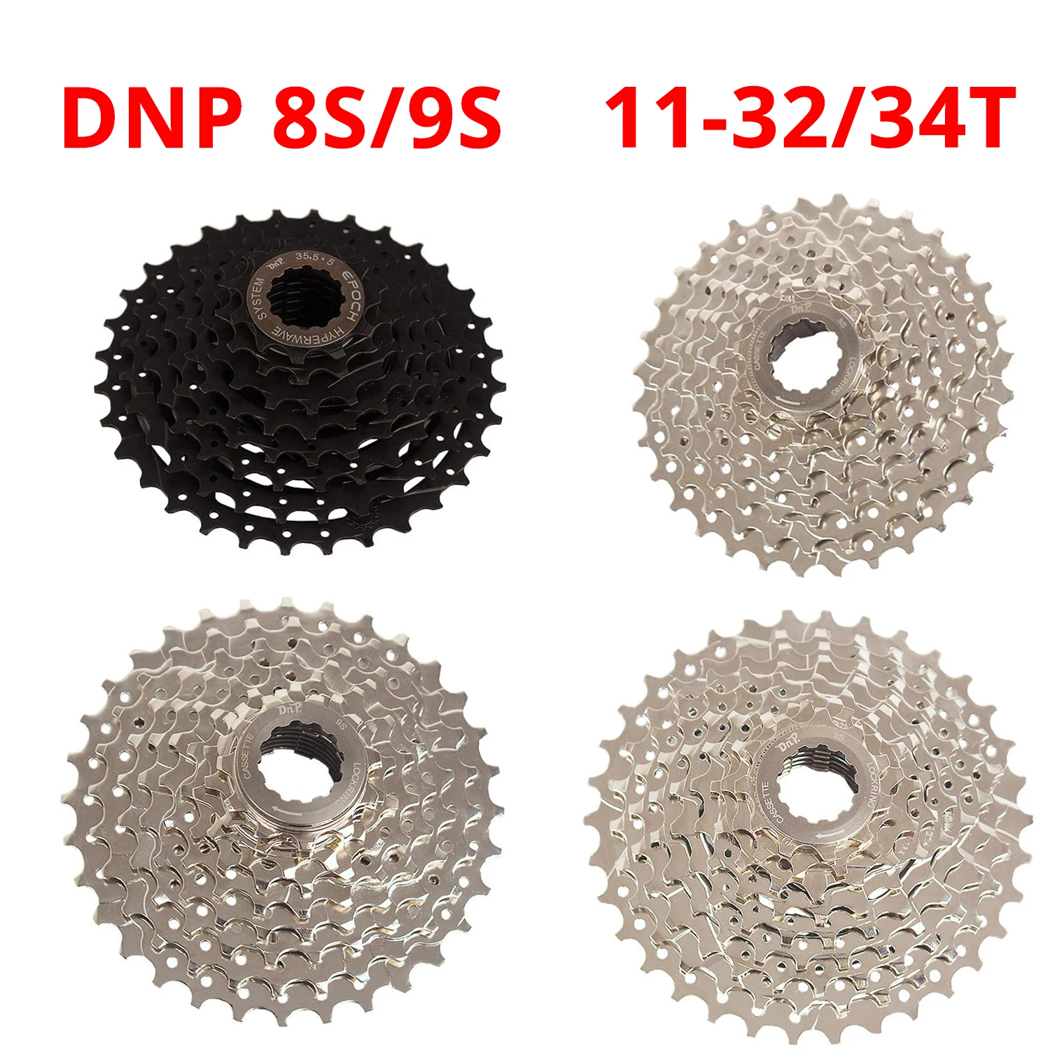 DNP 11T high quality 8 9 speed mtb mountain bike cassette freewheel 11-32T 11-34T Black Silver | Спорт и развлечения