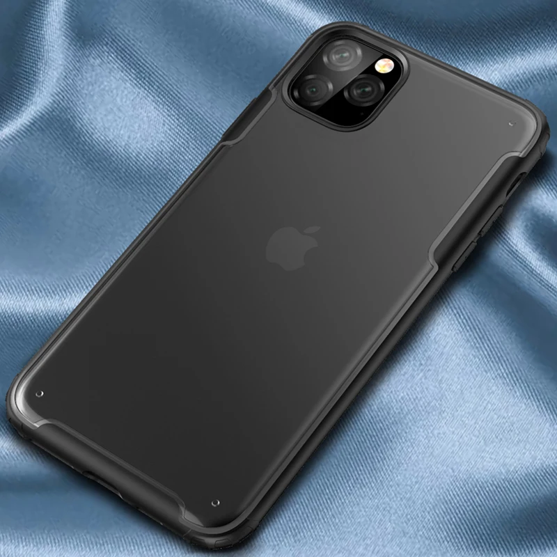 Матовый противоударный защитный чехол для iphone 11 Pro Max прозрачный силиконовый