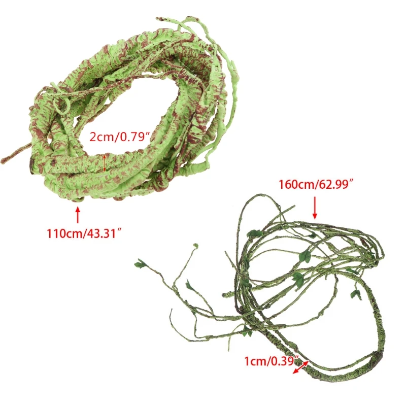 Artificial Rattan Reptile Box Case Decoration Lizard Green Plants Jungle Habitat | Дом и сад